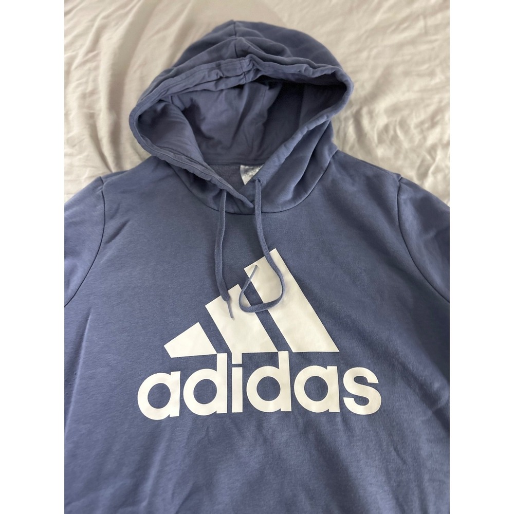 EUC Adidas Women's Logo Pullover Hoodie Blue Periwinkle Size 2X